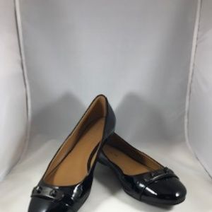 COACH Oswald Blk Patent Leather Ballet Flats 9.5